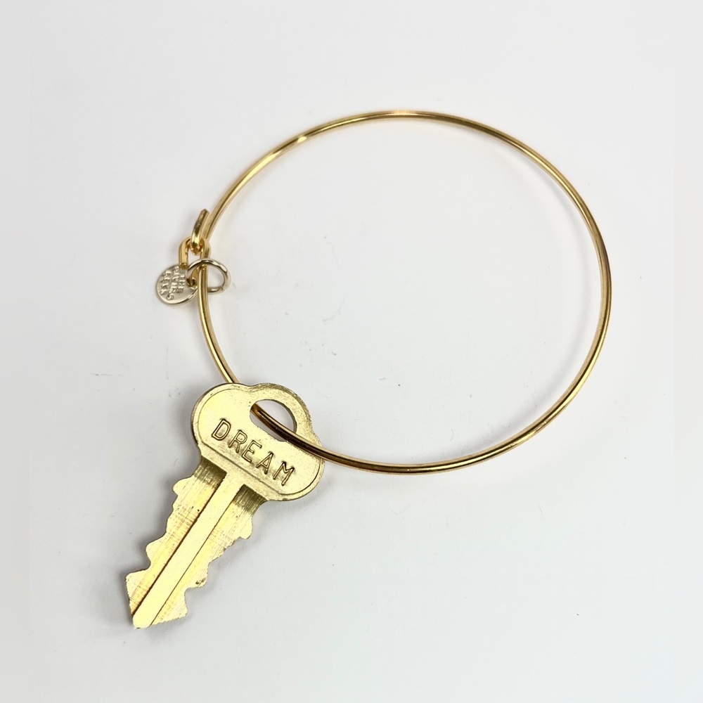 The Giving Keys DREAM Bangle Bracelet Gold-Tone Adjustable